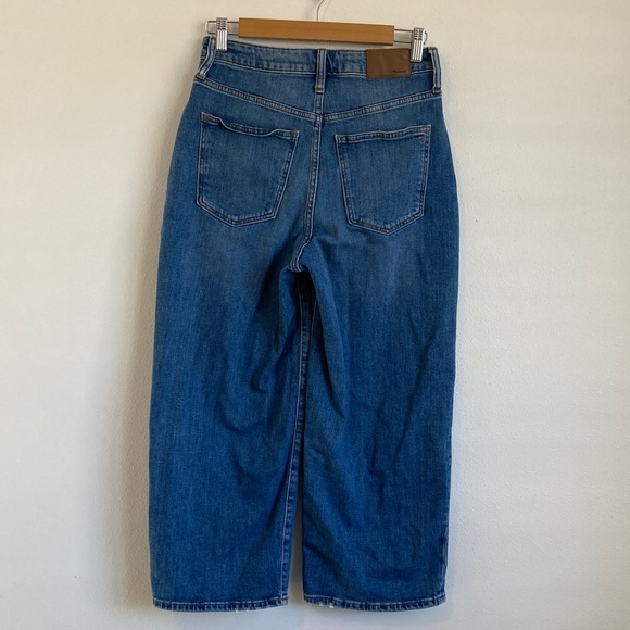 Madewell Curvy Slim Wide Leg Jeans Size 27 Petite Classic Blue Denim - Picture 9 of 9